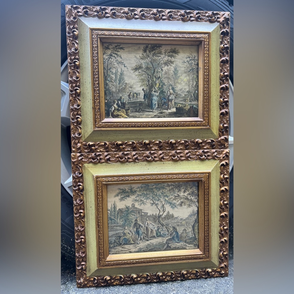 F. Bartolozzi/Zocchi Art Deco Wall Hanging Framed Print, Italian,Interior Design